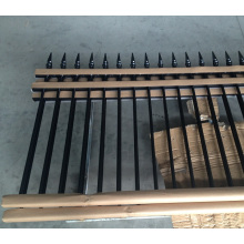 black Powder coated spear top aluminum fence panels